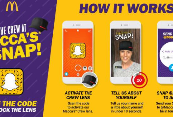 McDonald's ține interviuri prin Snapchat
